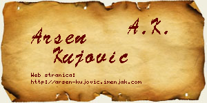 Arsen Kujović vizit kartica